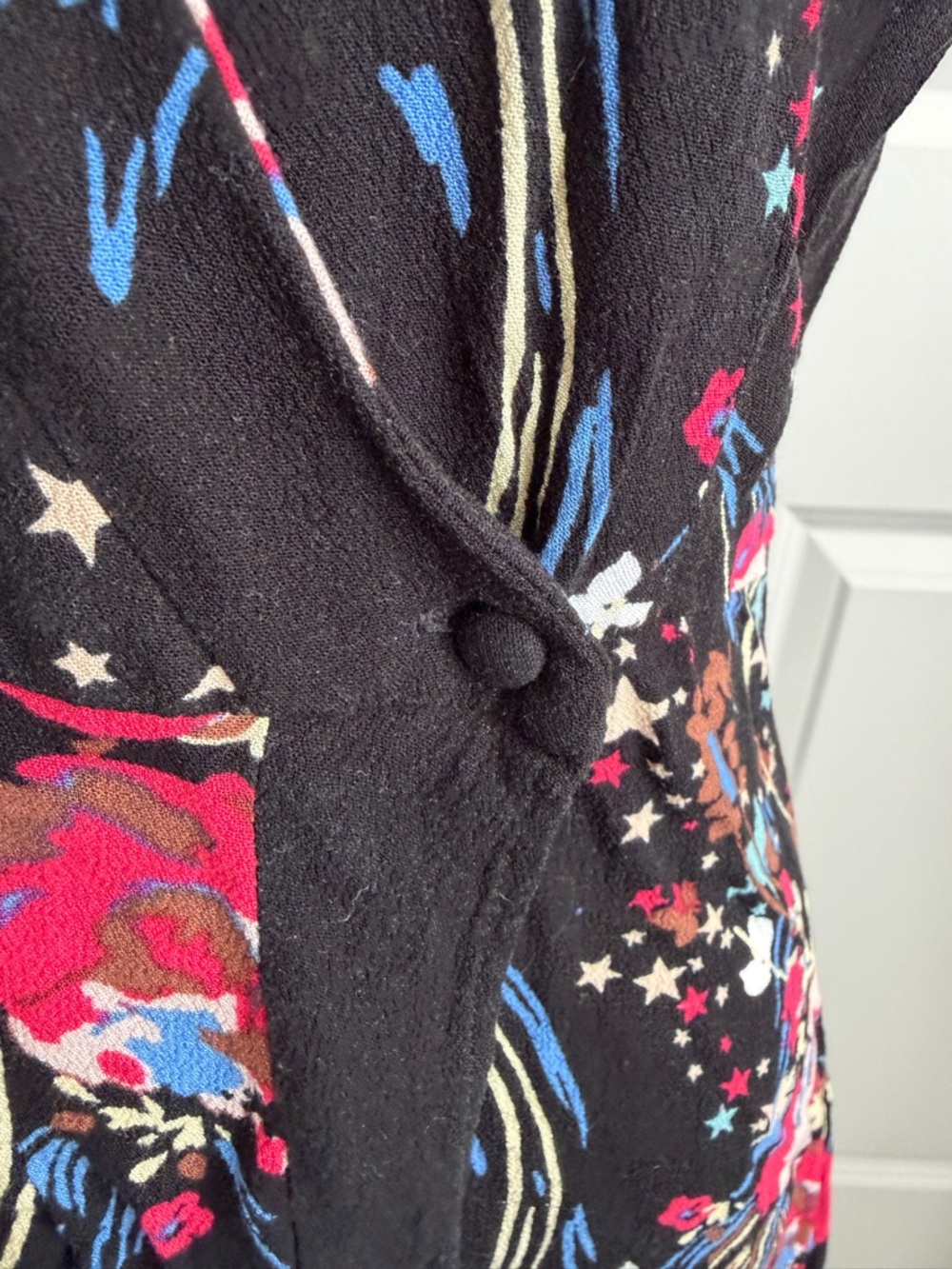 Free People Back To‎ Basics Floral Wrap Tunic Top Medium Festival Bohemian - Picture 3 of 6